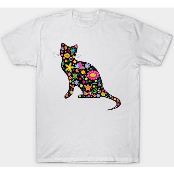 Camiseta Mujer Gato Colorido Gatitos Gato Estampado Harajuku Kawaii Camiseta Verano Manga Corta Camiseta Top 4XL Blanco-image