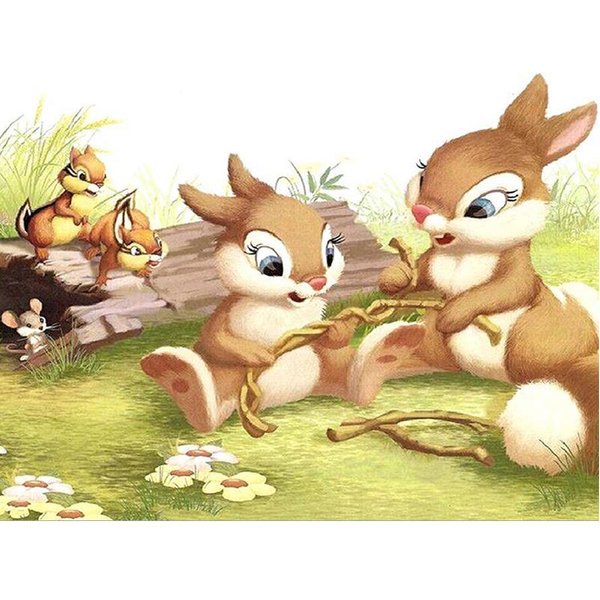 Diamentowe Malowanie śCiegiem KrzyżYkowym WiewióRka Diy Diamentowe Hafty RęKodziełO Malowanie Prezent ZwierząT 20X30CM Beige-image