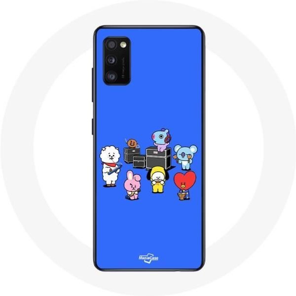 Funda - BTS - Samsung Galaxy A41 - Flexible - ProteccióN - DiseñO BT21 Azul-image