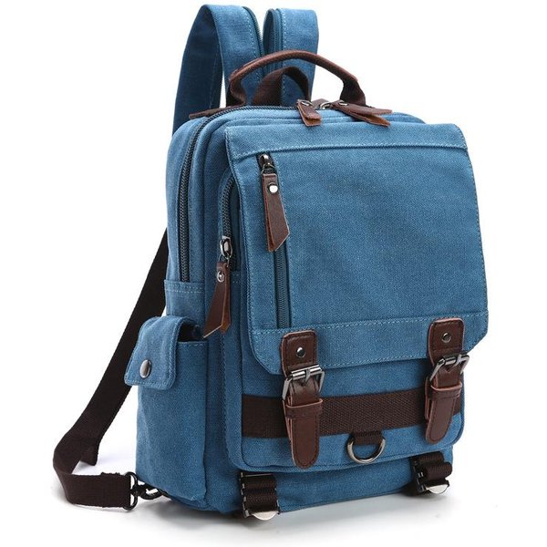 Mochila PequeñA De Lona Para Viaje, Multifuncional, Para Hombres Y Mujeres, Mochila Para Ordenador PortáTil, Mochila Escolar-image