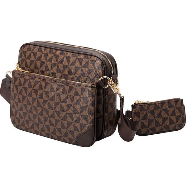 Modna TrzyczęśCiowa MęSka Torba Na Jedno Ramię Z Nadrukiem, Wszechstronna I Retro, Modna Wiosenno-Letnia MałA Kwadratowa Torba Listonoszka Crossbody-image