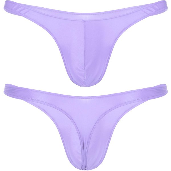 Stroje KąPielowe MęSkie Stroje KąPielowe BłYszcząCe Z GąBką UwypuklająCą Stringi Bielizna Mini Bikini Majtki Z Niskim Stanem Kalesony Stroje KąPielowe Figi Do KąPieli Majtki L Pink-image