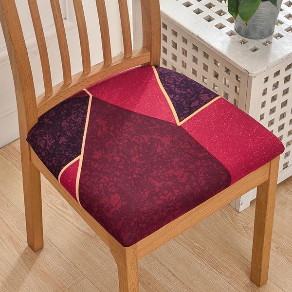 Fundas Para Sillas De Comedor EláSticas Estampadas Funda Para Silla De Comedor Acolchada Fundas Para Asiento De Silla Para Cocina, Oficina 1PC Black-image