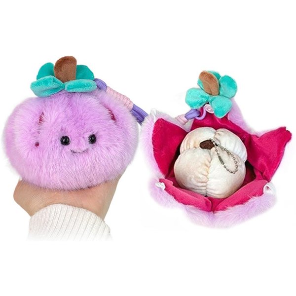 Kawaii PomarańCza Segmenty Owoc Pluszowa Zabawka Wypchana MięKka Symulacja Jedzenia Breloczek Zawieszka Do Plecaka KreskóWka Zabawka Lalka Prezent Dla Dziecka-image