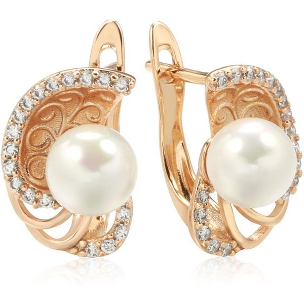 Nuevos Pendientes Largos De Perla Redonda Para Mujer Color Oro Rosa Flor ÉTnicos Pendientes De Novia Encantadores Moda JoyeríA Diaria-image