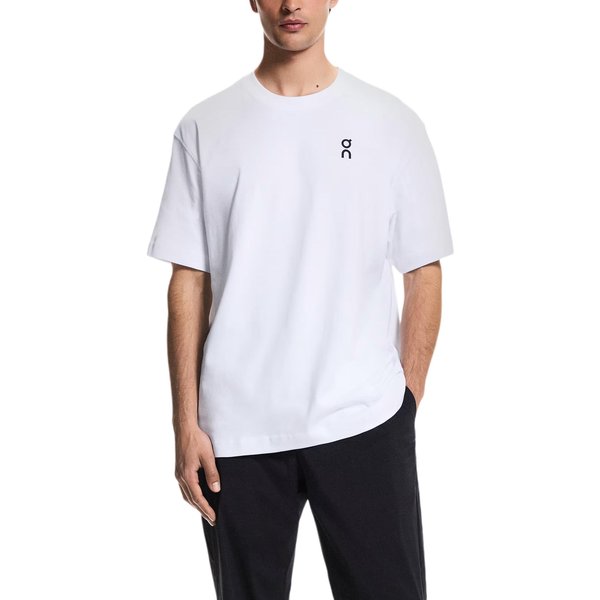 Camiseta De Manga Corta Con Logo De Cuello Redondo Y Hombros CaíDos De Corte Holgado Club-T Rhythm Para Hombre Tops 1MG11240069 L White-image