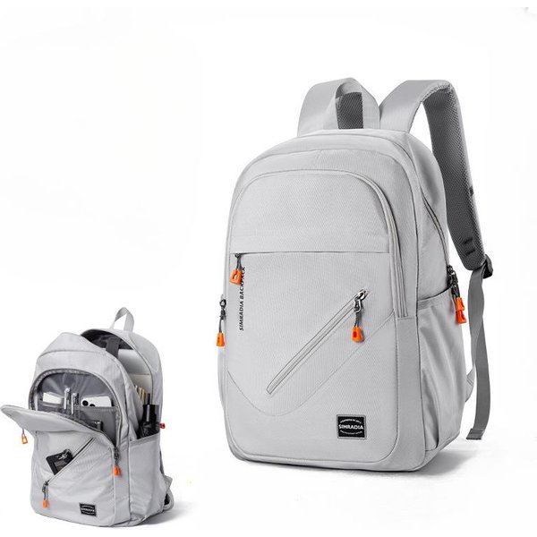 Mochila Para Hombre, Estudiante Universitario, Escuela Secundaria, Gran Capacidad, Bolsa Para Ordenador De Viaje Corto Gray-image