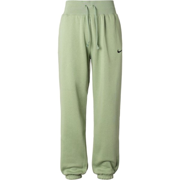Nike Phoenix Fleece Jednokolorowe Spodnie Sportowe Dzianinowe Casualowe LuźNe Ze ŚCiąGaczem Damskie Spodnie Oliwkowo-Zielone DQ5888-386 M Beige-image