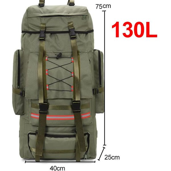 130L Plecak Turystyczny Kempingowy PodróżNa Torba Na Bagaż MęSki Trekkingowy Outdoorowy Plecak Molle Trekkingowy Plecak Dla MężCzyzn DużA Torba Gray-image
