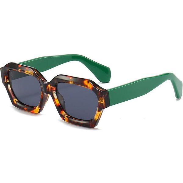 Modne Nieregularne Kwadratowe Okulary PrzeciwsłOneczne UV400 Dla MężCzyzn I Kobiet, Retro WielokąTne Okulary PrzeciwsłOneczne Unisex, Oculus Gafas As Picture Gray-image