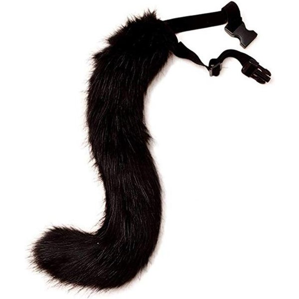 Anime ZwierzęCy Ogon Cosplay Kostiumy Rekwizyty Kot Lis Pluszowe Ogony Odgrywanie RóL Halloween Party Kawaii Akcesoria Black-image