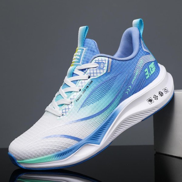 Zapatos Para Hombre Nuevos Malla Tejida Transpirable Zapatillas De Running Moda Zapatos Casuales De Primavera 44-image