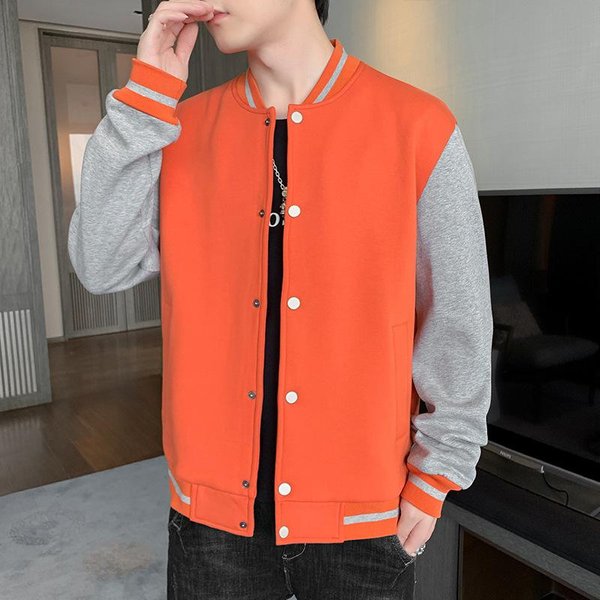 Kurtka Wiosenno-Jesienna MęSka KoreańSka Edycja, LuźNa, Uniwersalna, Modna, Markowa, Swobodna Kurtka Baseballowa Xxxl Red-image