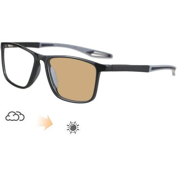 Ultralekkie Okulary Fotochromowe Dla Kobiet MęSkie Vintage TR90 Sportowe Okulary PrzeciwsłOneczne ZmieniająCe Kolor WykońCzone Okulary Dla KróTkowzrocznośCi 0 Do -4.0 -1.0 Beige-image