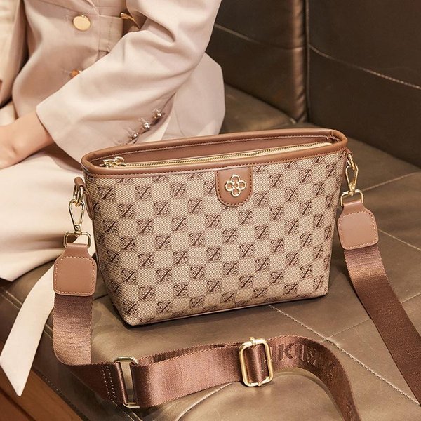Bolso Estampado De Un Solo Hombro, Bolso Cruzado Para Mujer, Bolso Para Madre De Mediana Edad, Regalo Del DíA De La Madre, Bolso De Axila Brown-image