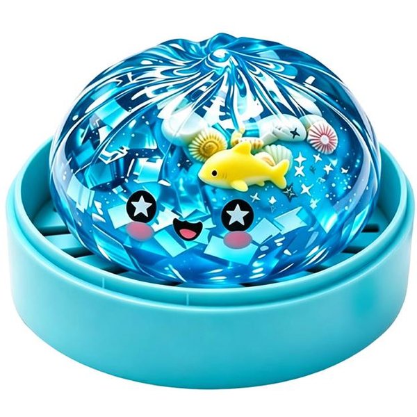 BłYszcząCe Oceaniczne PierożKi Squishy Zabawka Pluszowa Powolna SprężYstość MałE BułEczki Fidget Parowar Parzona Pluszowa BułKa ŚCiskanie Prezenty Dekoracja Biurka-image
