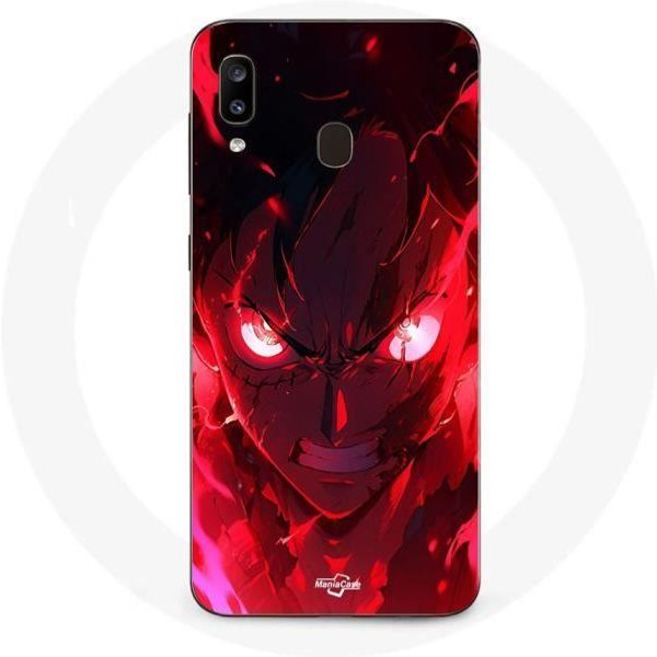 Funda - Maniacase - Samsung Galaxy A20E - Arte De Luffy Gear Cuarto - Flexible - Roja-image