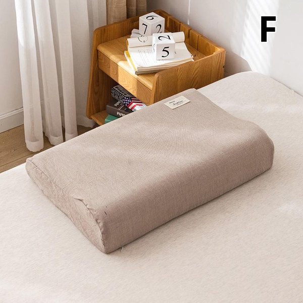 1PC Zapinana Na Zamek BawełNiana Poszewka Na Poduszkę Lateksowa Poszewka Na Poduszkę Contour Memory Foam Rebound Pillow Case S Gray-image