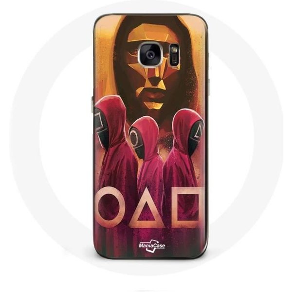 Funda Samsung Galaxy S7 Juego Del Calamar MáScaras TriáNgulo Cuadrado Y CíRculo Dibujo-image