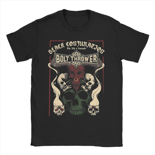 Koszulki Z Logo ZespołU Rockowego Bolt Thrower MęSkie Damskie BawełNiane Szalone Koszulki OkrąGłY Dekolt T-Shirt KróTki RęKaw Ubrania Lato L Gray-image