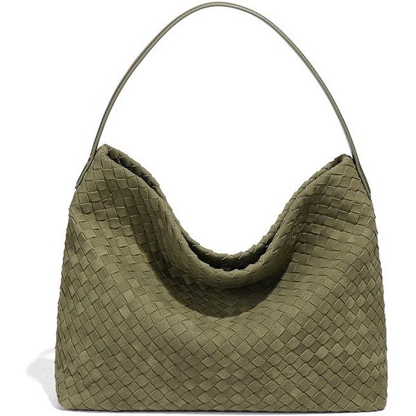 Retro Matowa Torba Tote O DużEj PojemnośCi, Torba Tkana RęCznie, Lekko Luksusowa I Modna Damska Torba Na Ramię Crossbody, Modna Torba Podpachowa Gray-image