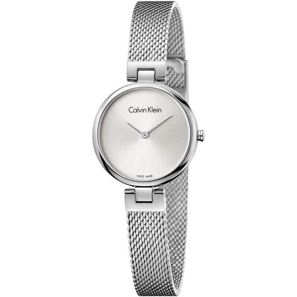Reloj Calvin Klein Ck Serie Pura De Cuarzo Movimiento De Cuarzo Correa De Acero Inoxidable Esfera Blanca Relojes Para Mujer K8G23126 Regular Watch Box,White Dial Silver Strap White-image