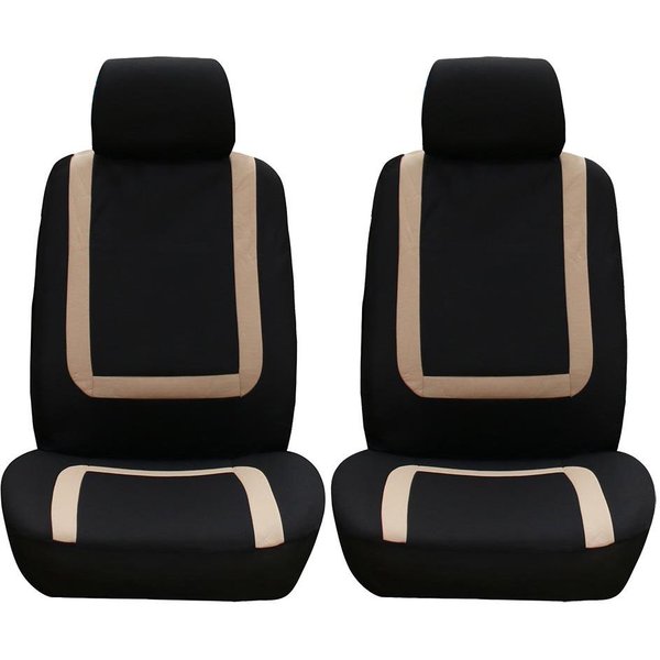 Juego De 4 Fundas Protectoras Universales Para Asiento De Coche DecoracióN Interior Para Todas Las Estaciones(Beigenegro )-image