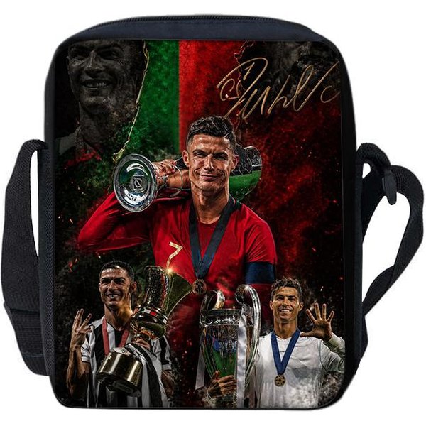 Ronaldo Nadruk Torba Na Ramię Listonoszka Torebka CR Gwiazda PiłKi NożNej Plecaki Szkolne Torba Na Telefon Torba Sportowa PiłKa NożNa Torba Na Zakupy Najlepszy Prezent-image