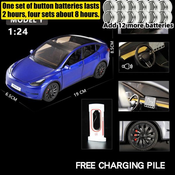 1:24 Model Y Premium Elektryczny Crossover Metalowy Odlew Model Samochodu Domowy Modny & Ornament Na Biurko Prezenty Urodzinowe Dla Przyjaciela-image