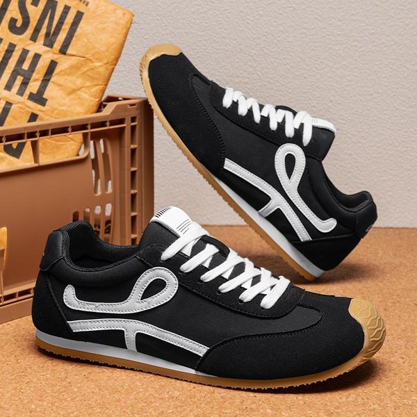 Nowe MęSkie Buty AntypośLizgowe Buty Forrest Gump MęSkie PłAskie Buty Lekkie Wygodne OddychająCe Buty BiałE Buty Tenisowe 45 Brown-image