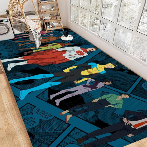 I-Invincible Mata PodłOgowa PokóJ DziecięCy Dekoracja Sypialni Balkon Mata Wycieraczka AntypośLizgowa Salon Dywanik Powitalny 50X80Cm-image