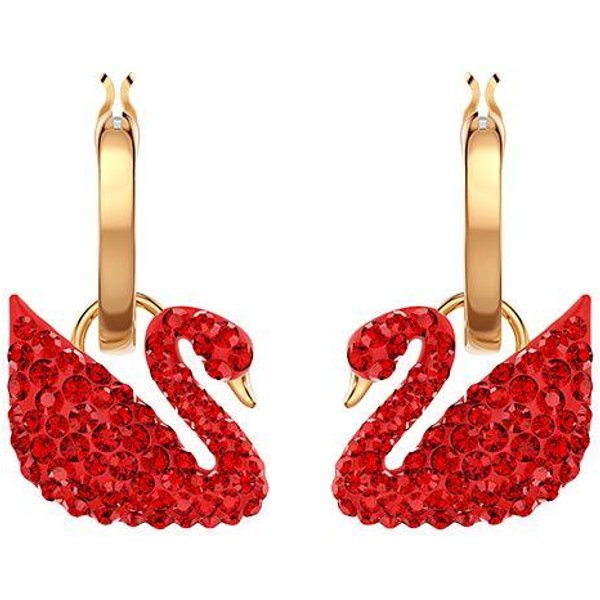 Pendientes De Cisne Rojo Swarovski Pendientes Para Mujer 5529969 Box (Random Color),Red Red-image
