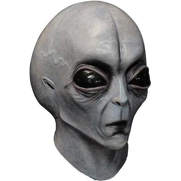 MáScara De AlieníGena De Halloween MáScara De LáTex Aterradora MáScara De Cabeza Completa Para Accesorio De Fiesta De Disfraces De Halloween A8 Black-image