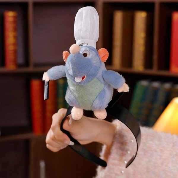 Opaska Do WłOsóW Ratatouille Nowa KreskóWkowa Pluszowa Lalka Opaska Na GłOwę Francuska Szerokobrzegowa Spinka Do WłOsóW Po Nakrycie GłOwy Kreatywność Prezent Dla Dziewczynki Gray-image