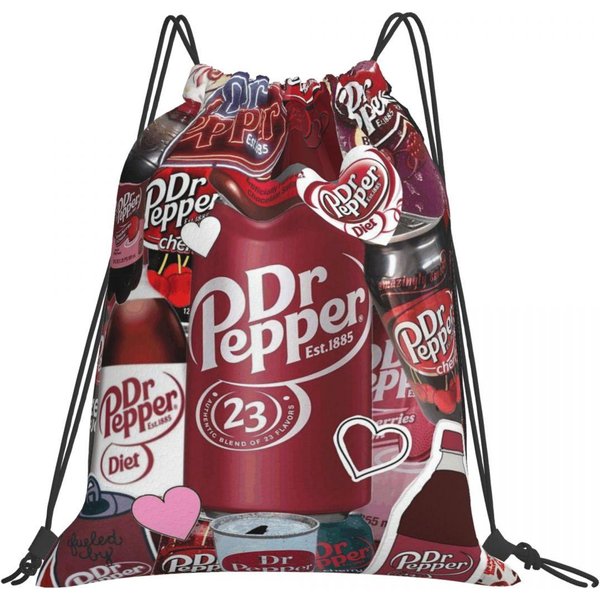 Mochilas Dr Pepper Moda Bolsillo Con Cierre De CordóN Bolsa Deportiva Bolsas Para Libros Para Viajes Estudiantes One Size-image