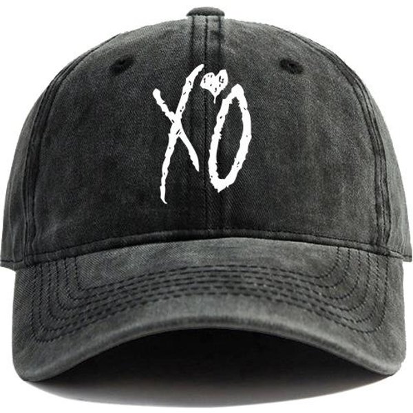 Gorra De BéIsbol XO The Weeknd Sombreros Desgastados Gorra Unisex Retro Al Aire Libre Verano Ajustable Gorra De Papá MZ-390 Black-image
