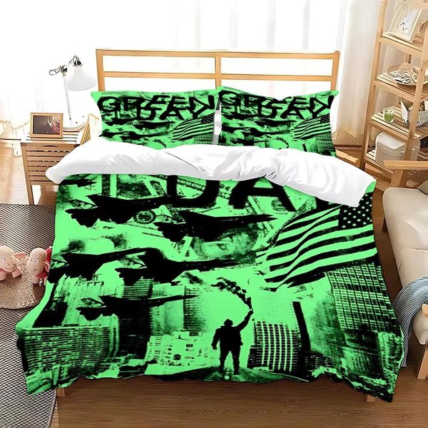 Green Day Kolekcja PośCieli American Idiot Rozmiar Pojedynczy Twin PełNy Queen King Rozmiar ŁóżKa Kolekcje Dla DorosłYch Dzieci Sypialnia Poszewka Na KołDrę Kolekcje Z PośCielą 135X200Cm-2Pcs-image