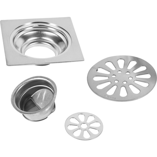 Tapa De DesagüE De BañO Cuadrada De Acero Inoxidable Grueso Antiolor, Compuerta De DesagüE Para Ducha (Tipo 3)-image