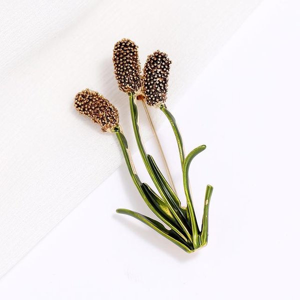 Broches De Flores De Perlas De Alta Calidad Para Mujer Elegante Pin De Moda Broche De Cristal Rojo JoyeríA Para Fiesta De Boda Beige-image