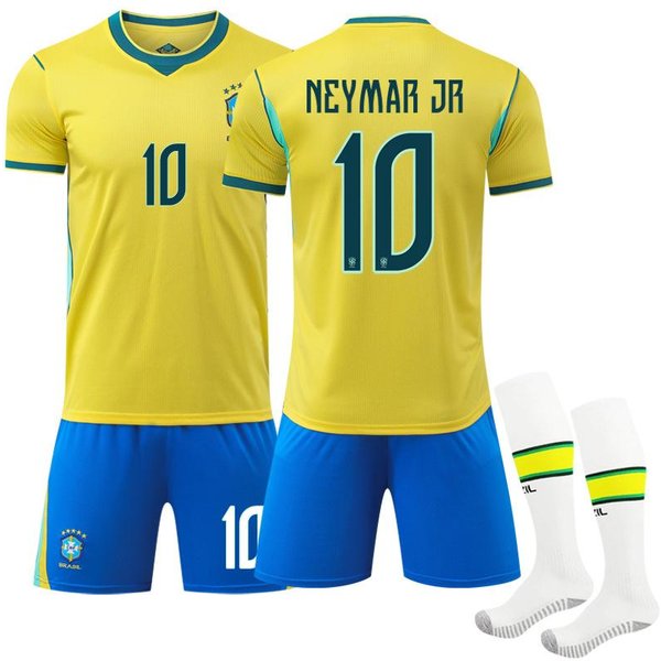 2627 Neymar Jr. No. 10 Camiseta De Local Brasil Copa Del Mundo L-image
