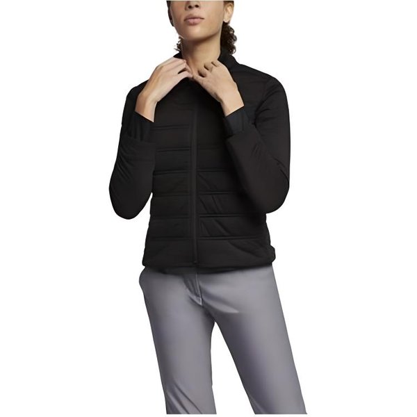 Kurtka Zapinana Na Zamek Z Nadrukiem Logo W Jednolitym Kolorze Nike Damskie Kurtki Czarny 930231-010 S Black-image