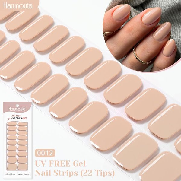22 Tiras De Gel Para UñAs Libres De UV Tiras De Gel Loving Pegatinas Para UñAs Adhesivas Sin Curado Para UñAs Envoltura Adhesiva De Larga DuracióN-image