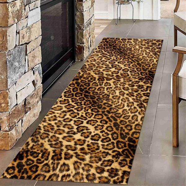 Nowoczesny DłUgi Dywanik Zebra Paski AntypośLizgowy MięKki Dywanik PodłOgowy ZwierzęCy WzóR Estetyczny PrzedpokóJ WystróJ Domu Dywan 50X160Cm 20X63Inch-image