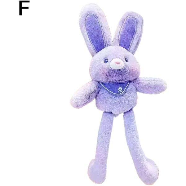 Pluszowy KróLik Do PociąGania MięKki Wypchany KróLiczek Breloczek Urocza WisząCa Ozdoba OdstresowująCa Zawieszka Do Plecaka Prezent Dla Dzieci 30 Cm-image