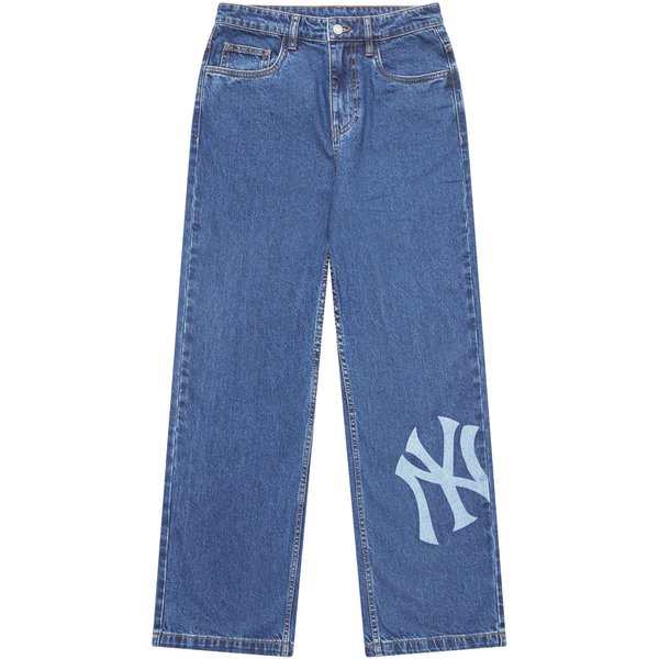 MLB New York Yankees Jeans Casuales Rectos Vintage CóModos Para Hombre Jeans Azul 3LDPB0434-50INS M Gray-image