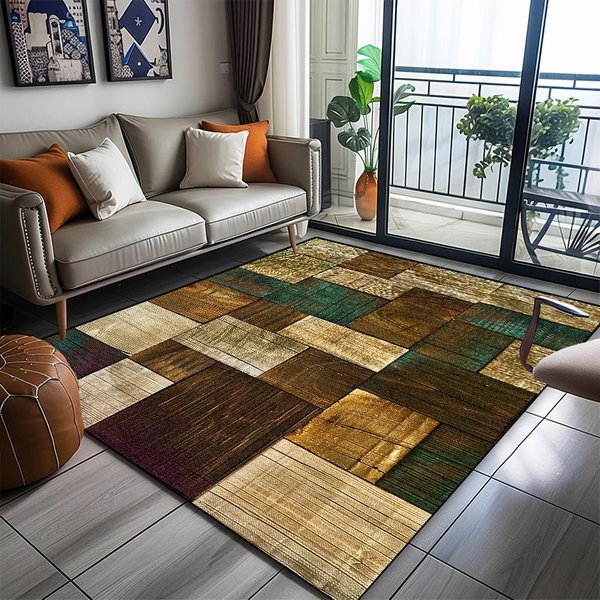Nowoczesny Dywan Geometryczny Salon Abstrakcyjna Dekoracja Dom Sofa Zmywalne Dywany DużY Rozmiar Sypialnia Szatnia AntypośLizgowe Maty PodłOgowe 60*90Cm-image
