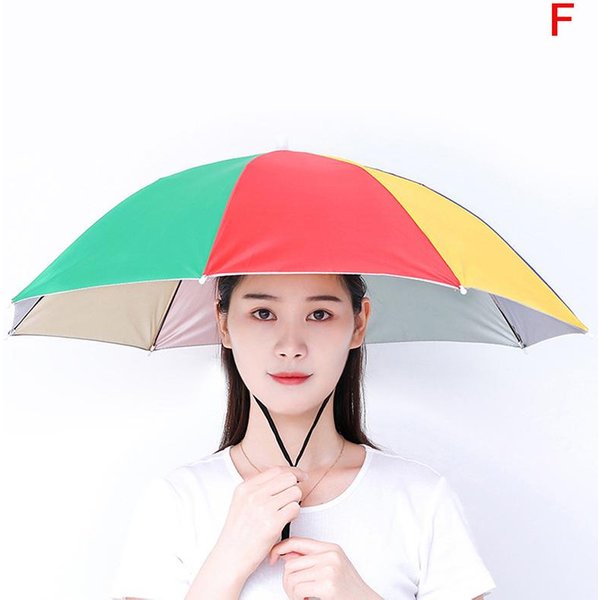 Sombrero Paraguas De Pesca Grande Montado En La Cabeza, Sombrero Paraguas De Doble PropóSito Para Lluvia Y Luz, Sombrilla Superior Y Gorra De ProteccióN Solar-image