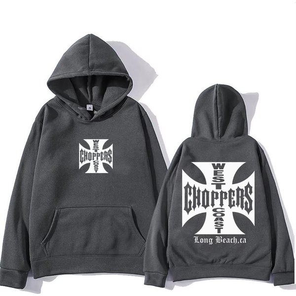 Sudadera Con Capucha Paul Walker West Coast Choppers Para Hombre Y Mujer, Top De Moda Oversize, Ropa Hip Hop, Forro Polar De Manga Larga, Sudadera Vintage XXL Gris Oscuro-image