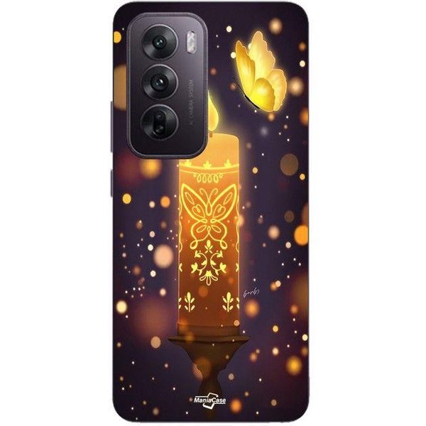 Coque De TéLéPhone - Maniacase - Oppo Reno 12 5G - Silicone - Souple - Encanto Bougie Magique Negro-image