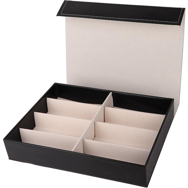 Caja De Gafas Delicada De 8 Compartimentos Organizador De Gafas De Sol Estuche De ExhibicióN Para Gafas-image